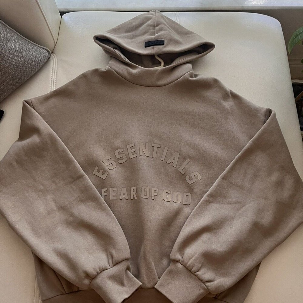 Fear of God Essentials Hoodie Sand Size Small
